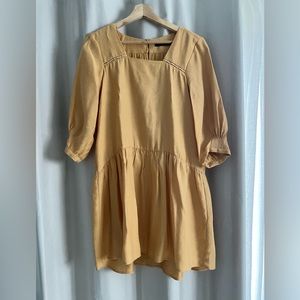 Zara Mustard Mini Dress